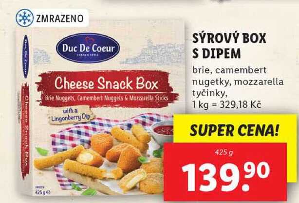 SÝROVÝ BOX S DIPEM, 425 g