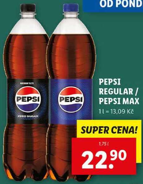 PEPSI REGULAR/PEPSI MAX, 1,75 l