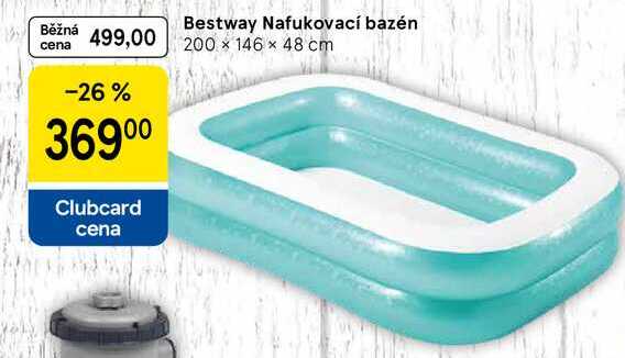 Bestway Nafukovací bazén, 200 × 146 x 48 cm 