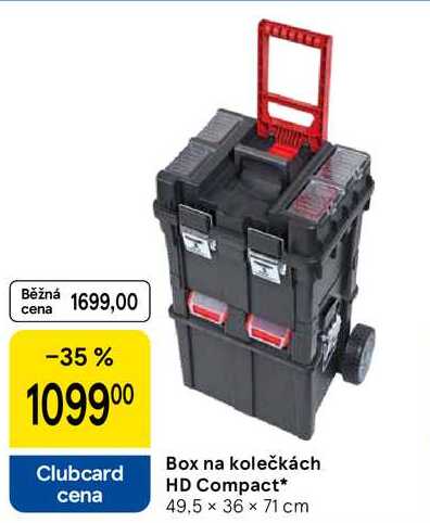 Box na kolečkách HD Compact, 49,5 x 36 x 71 cm 