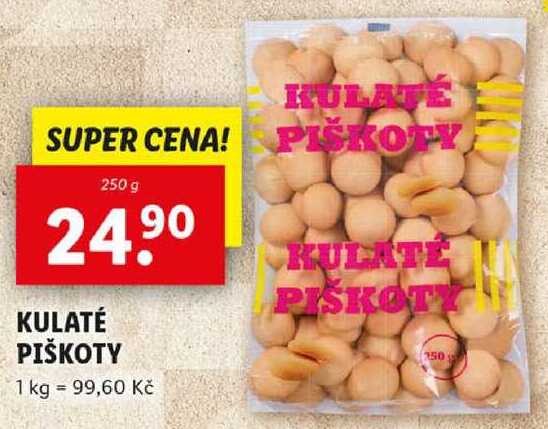 KULATÉ PIŠKOTY, 250 g