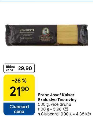 Franz Josef Kaiser Exclusive Těstoviny, 500 g 