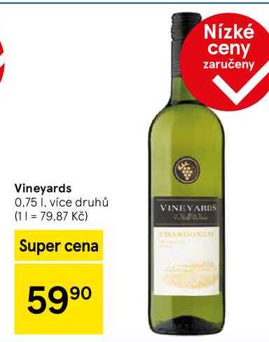 Vineyards, 0.75 l, více druhů  