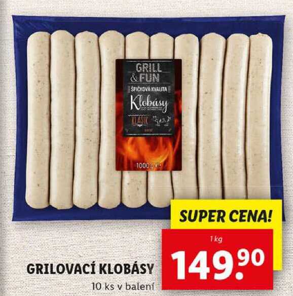 GRILOVACÍ KLOBÁSY, 1 kg