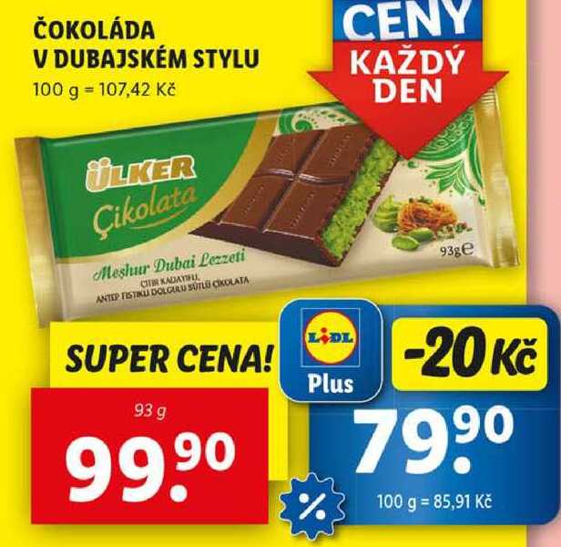 ČOKOLÁDA V DUBAJSKÉM STYLU, 93 g
