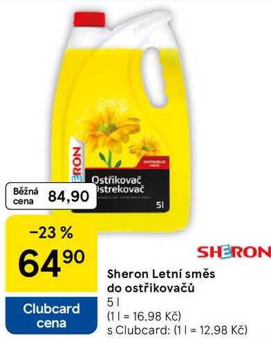 Sheron Letní směs do ostřikovačů, 5 l 