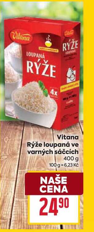 Vitana Rýže loupaná ve varných sáčcích 400 g