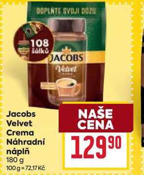 Jacobs Velvet Crema Náhradní náplň 180 g