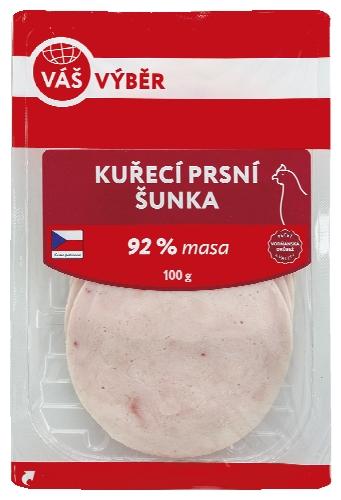 VÁŠ VÝBĚR Kuřecí prsní šunka, 100 g