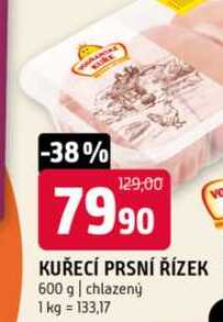 Kuřecí prsní řízky chlazené 600g