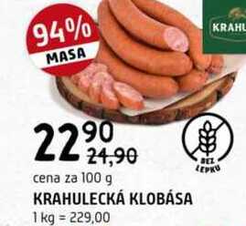 Krahulecká klobása 100g