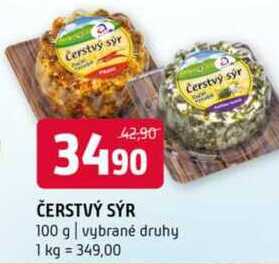 Čerstvý sýr 100 g vybrané druhy