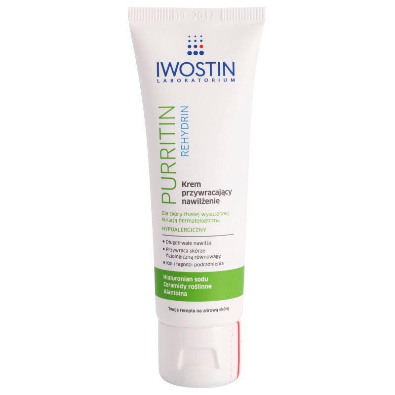 Iwostin Purritin Rehydrin hydratační denní krém pro pleť vysušenou a podrážděnou léčbou akné 40 ml