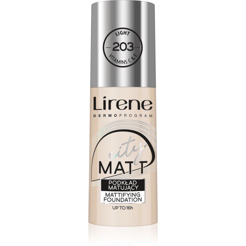 Lirene City Matt matující fluidní make-up s vyhlazujícím efektem odstín 203 Light 30 ml