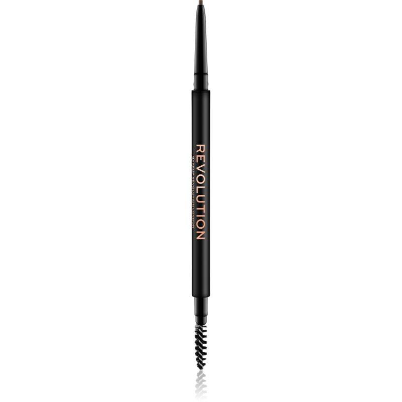 Makeup Revolution Precise Brow Pencil precizní tužka na obočí s kartáčkem odstín Brown 0.05 g