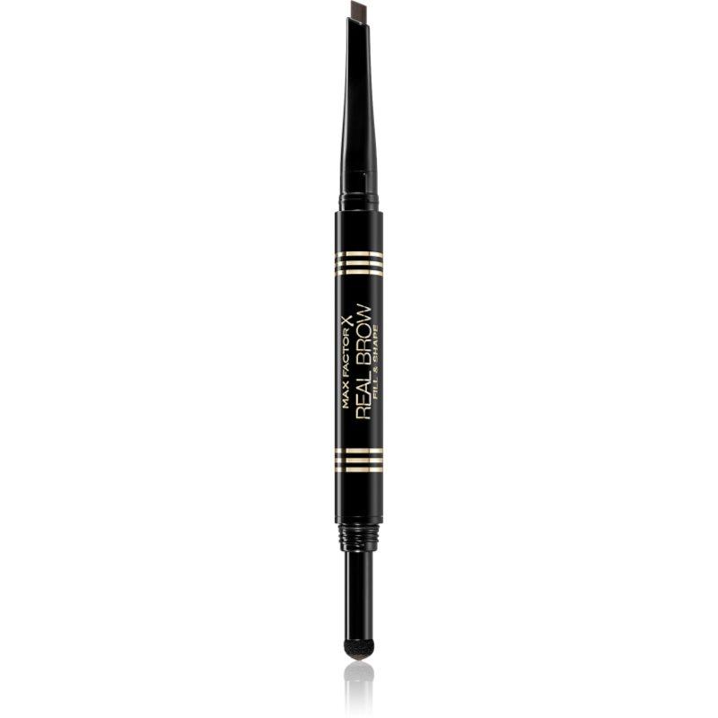 Max Factor Real Brow Fill & Shape tužka na obočí odstín 04 Deep Brown 0.6 g