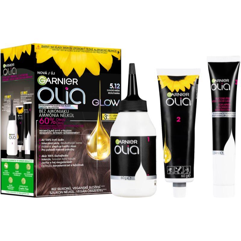 Garnier Olia Big Kit permanentní barva na vlasy odstín 5.12 Iridescent Brown 1 ks
