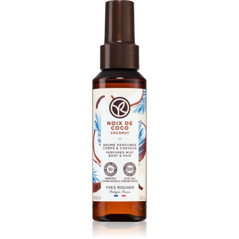 Yves Rocher Bain de Nature parfémovaný sprej na tělo a vlasy pro ženy Coconut 100 ml