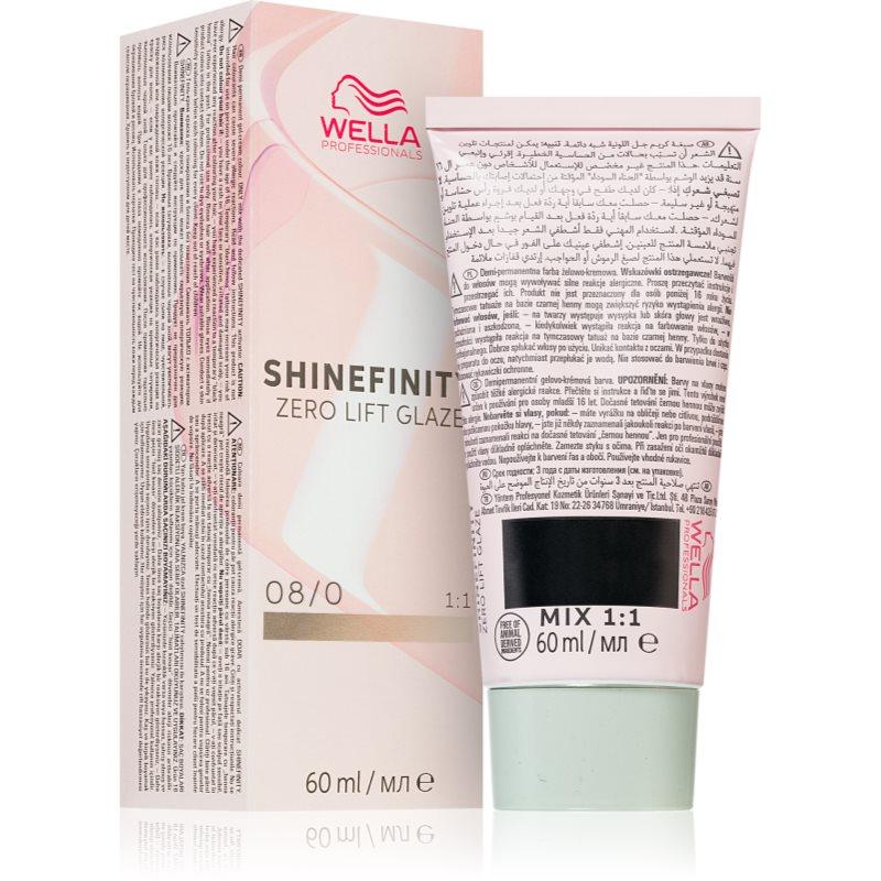 Wella Professionals Shinefinity Zero Lift Glaze demipermanentní barva na vlasy odstín 08/0 - Natural Latte 60 ml