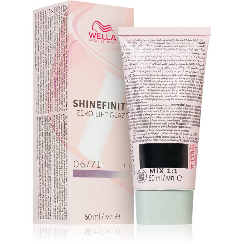 Wella Professionals Shinefinity Zero Lift Glaze demipermanentní barva na vlasy odstín 06/71 - Frosted Chestnut 60 ml