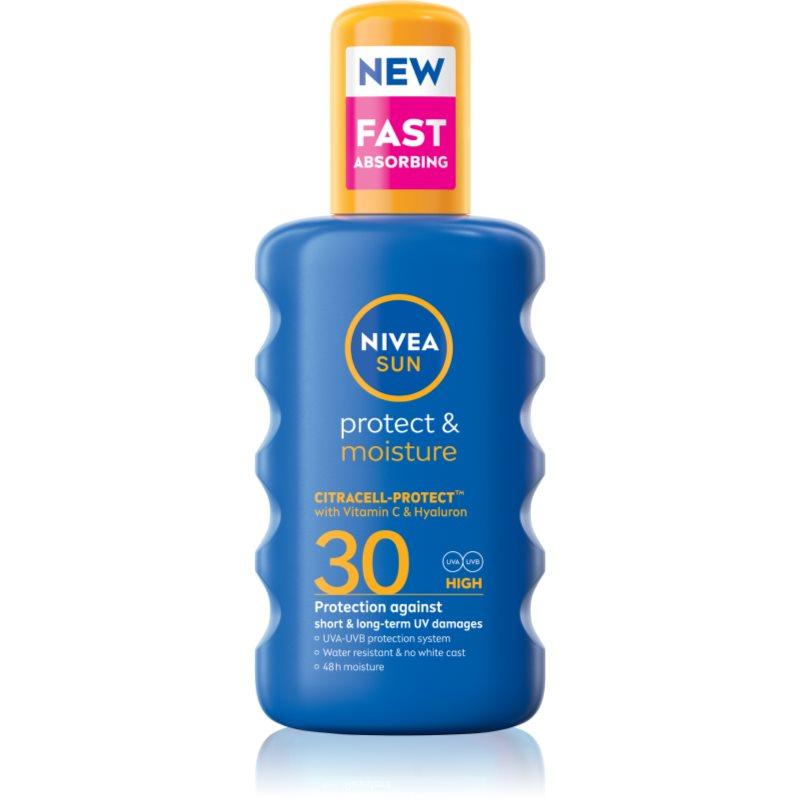 NIVEA SUN Protect & Moisture hydratační sprej na opalování SPF 30 200 ml