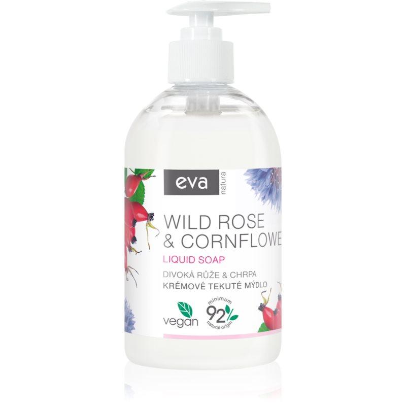 Eva Natura Wild rose & Cornflower krémové tekuté mýdlo na ruce 500 ml