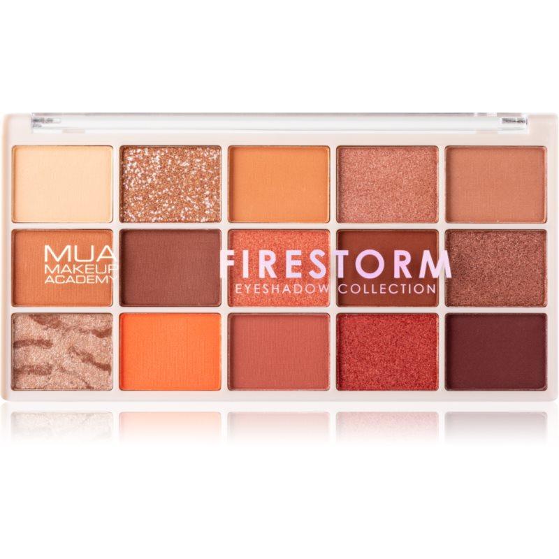 MUA Makeup Academy Professional 15 Shade Palette paletka očních stínů odstín Firestorm 12 g