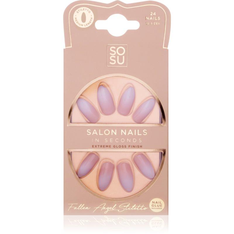 SOSU Cosmetics Salon Nails umělé nehty odstín Fallen Angel 24 ks