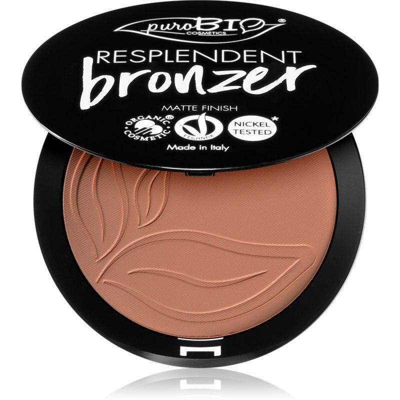 puroBIO Cosmetics Resplendent bronzer s matným efektem odstín 03 Beige Brown 9 g