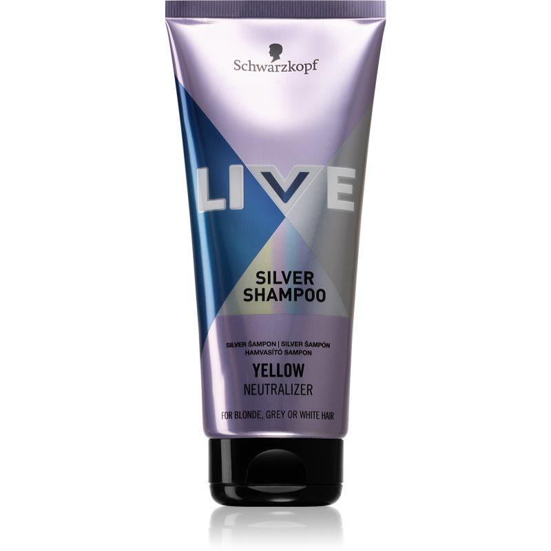Schwarzkopf LIVE Silver čisticí šampon neutralizující žluté tóny 200 ml