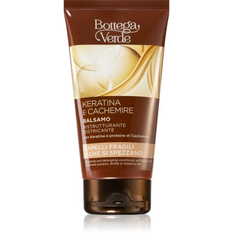 Bottega Verde Keratin & Cashmere obnovující kondicionér pro snadné rozčesání vlasů 150 ml