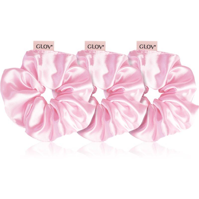 GLOV Satin Scrunchies S/M/L gumičky do vlasů Pink 3 ks