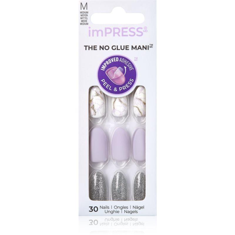 KISS imPRESS The No Glue Mani Medium umělé nehty samolepicí Climb Up 30 ks