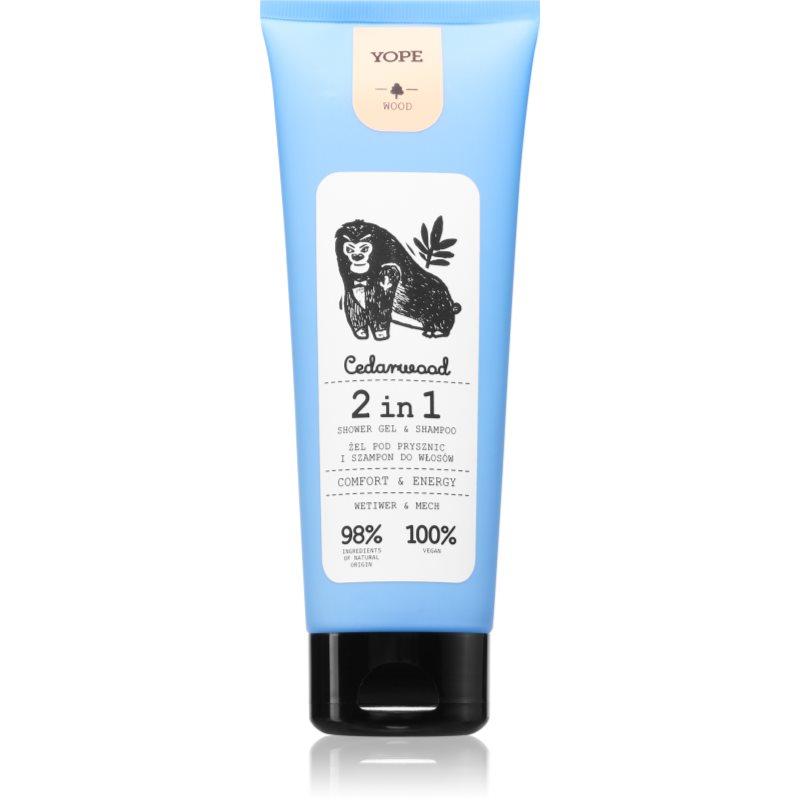 Yope Wood extra jemný sprchový gel a šampon 2 v 1 250 ml