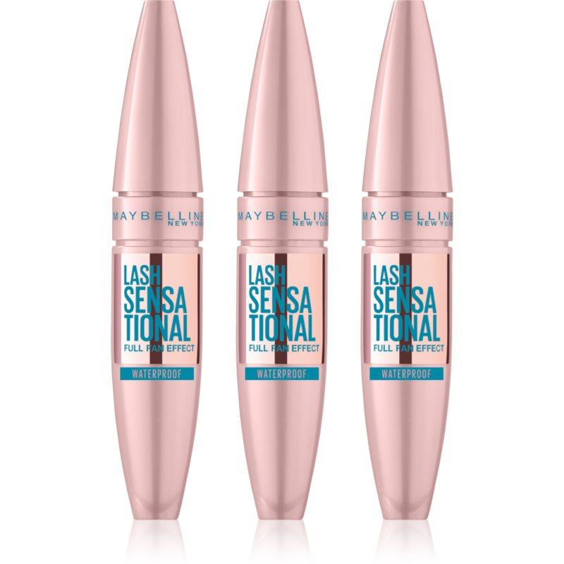MAYBELLINE NEW YORK Lash Sensational voděodolná řasenka 3x9.4 ml