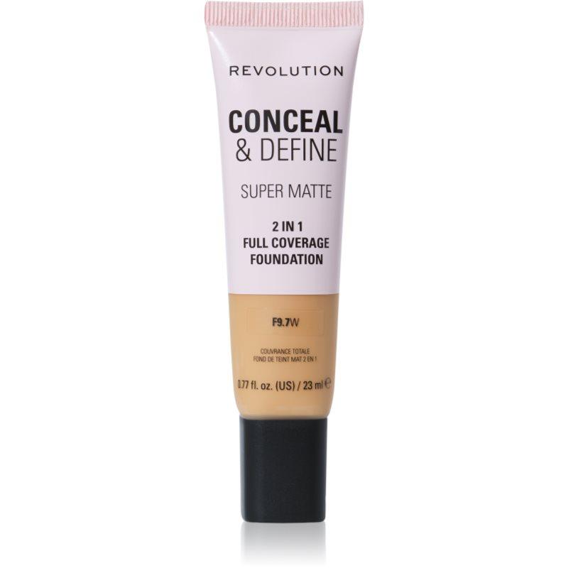 Makeup Revolution Conceal & Define matující make-up odstín F9.7W 23 ml