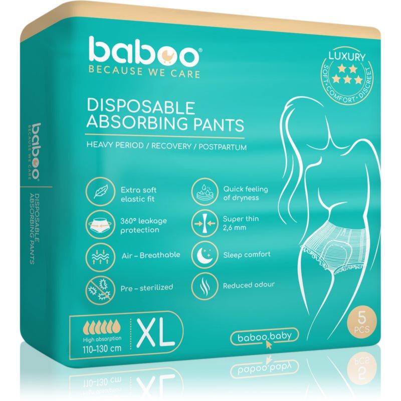 Baboo Disposable Absorbing Pants jednorázové absorpční kalhotky velikost XL 5 ks