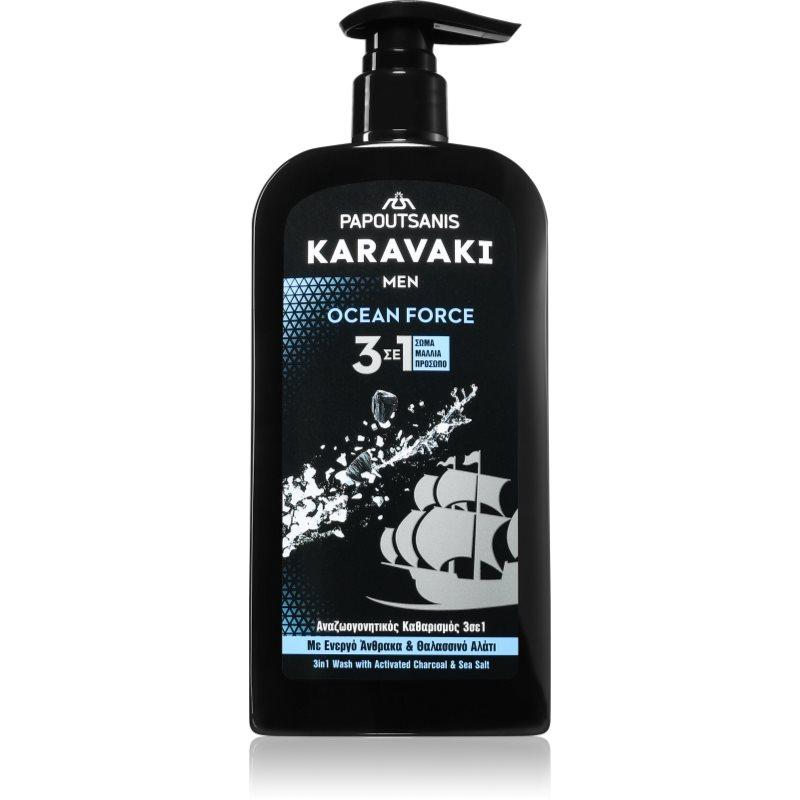 PAPOUTSANIS Karavaki Ocean Force čisticí gel 3 v 1 550 ml
