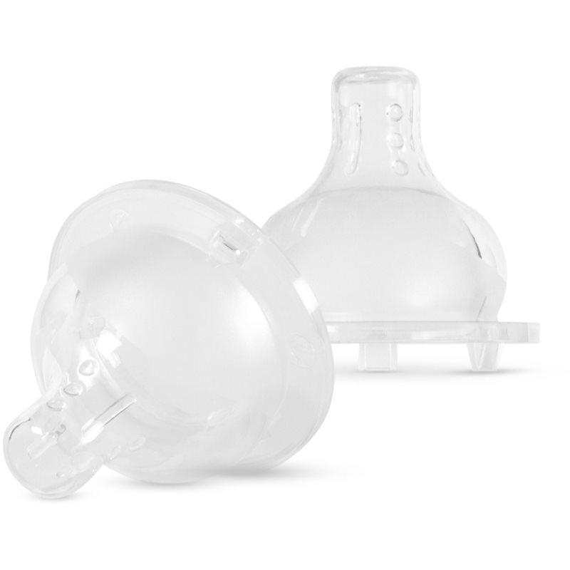 Baboo Liquid Silicone Teat Fast Flow savička na láhev 6m+ 2 ks