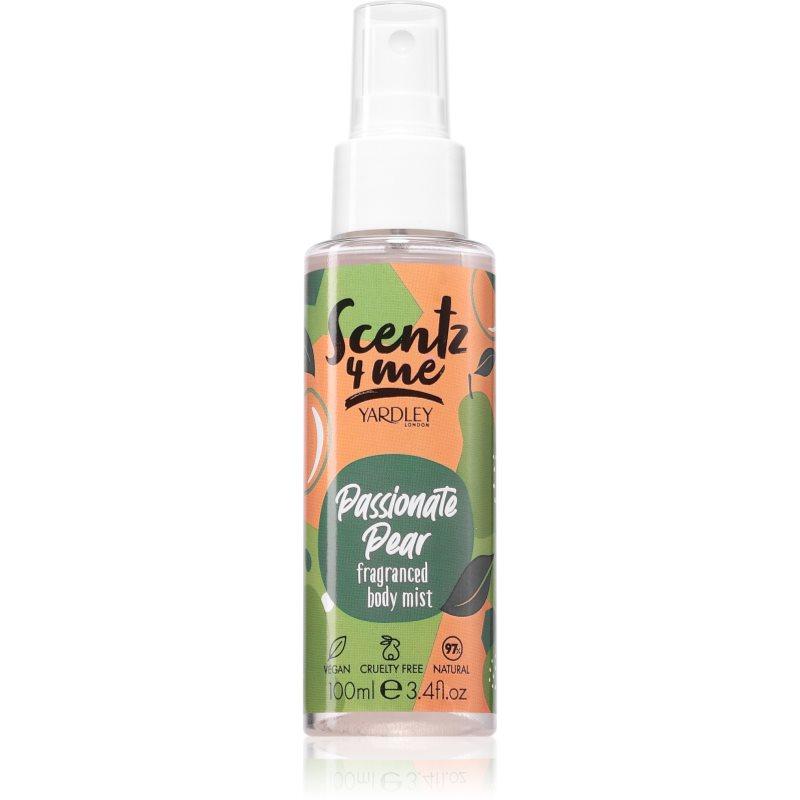 Yardley Scentz 4 Me Passionate Pear tělová mlha pro ženy 100 ml