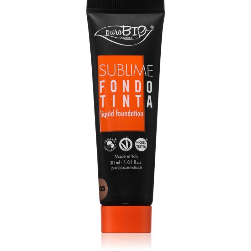 puroBIO Cosmetics Sublime tekutý make-up odstín 03 30 ml