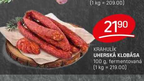 UHERSKÁ KLOBÁSA 100 g, fermentovaná