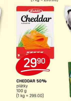 CHEDDAR 50% plátky 100g