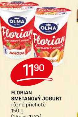 FLORIAN SMETANOVÝ JOGURT různé příchutě 150 g 