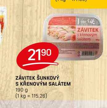 ZÁVITEK ŠUNKOVÝ S KŘENOVÝM SALÁTEM 190 g 
