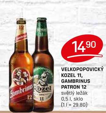 GAMBRINUS PATRON 12 světlý ležák 0,5l