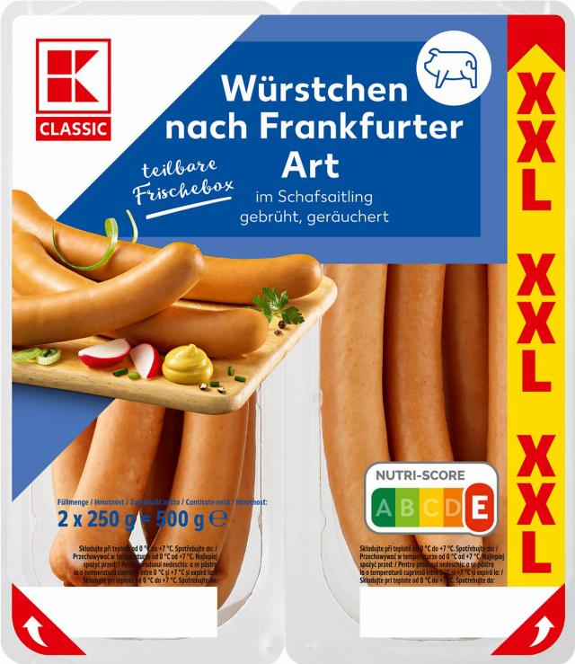 K-CLASSIC Frankfrutské párky XXL