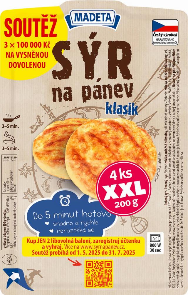 Madeta Sýr na pánev XXL různé druhy