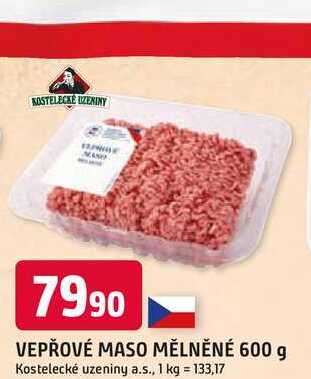 VEPŘOVÉ MASO MĚLNĚNÉ 600 g 