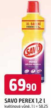 SAVO PEREX 1,2l květinová vůně 